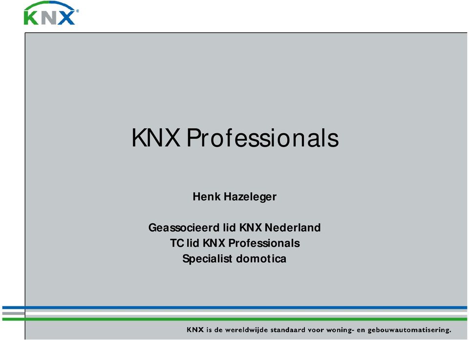 KNX Nederland TC lid KNX