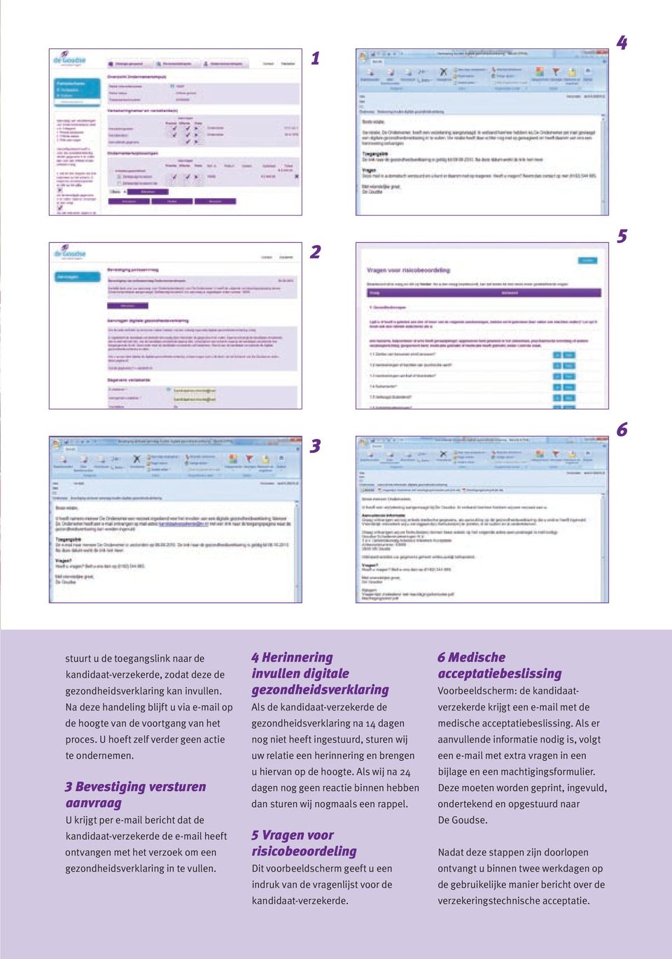 3 Bevestiging versturen aanvraag U krijgt per e-mail bericht dat de kandidaat-verzekerde de e-mail heeft ontvangen met het verzoek om een gezondheidsverklaring in te vullen.