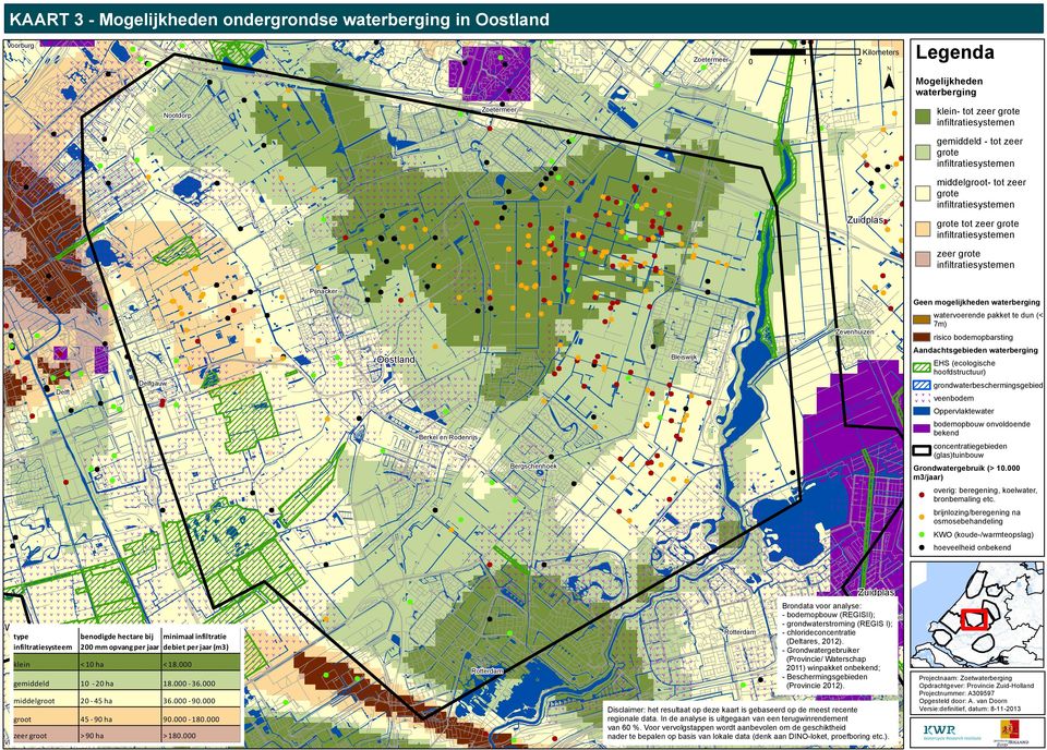 middel - 45 ha 36. - 9. 45-9 ha 9. - 8. Vlaardingen Schiedam > 9 ha > 8. - bodemopbouw (REGISII); Nieuwerkerk aan den IJssel (Deltares, ).