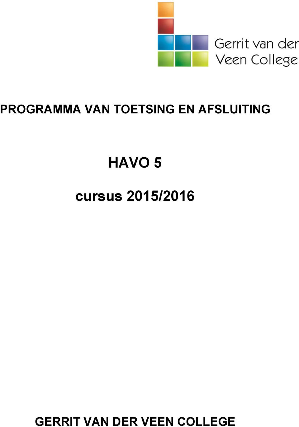 AFSLUITING HAVO 5