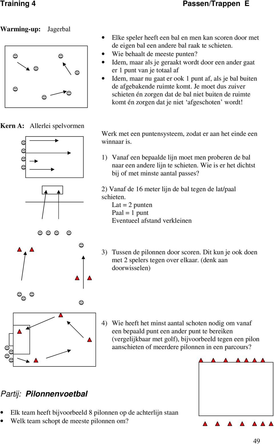 Je moet dus zuiver schieten én zorgen dat de bal niet buiten de ruimte komt én zorgen dat je niet afgeschoten wordt!