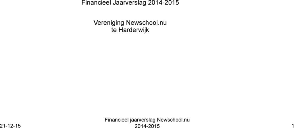 2014-2015 Vereniging