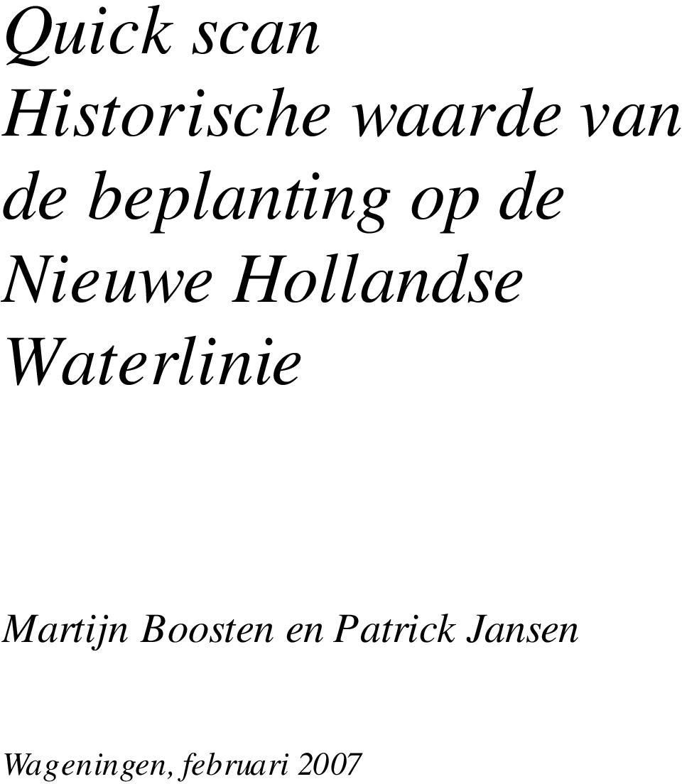 Hollandse Waterlinie Martijn