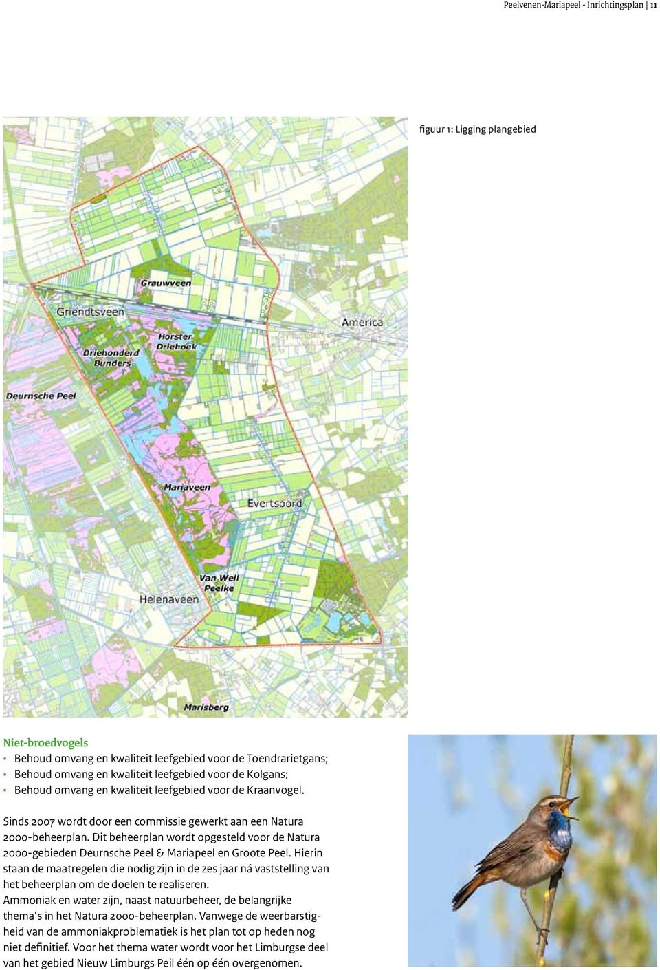 Dit beheerplan wordt opgesteld voor de Natura 2000-gebieden Deurnsche Peel & Mariapeel en Groote Peel.