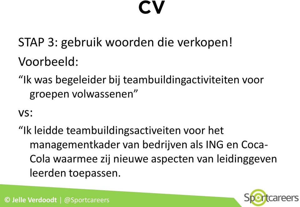 volwassenen vs: Ik leidde teambuildingsactiveiten voor het