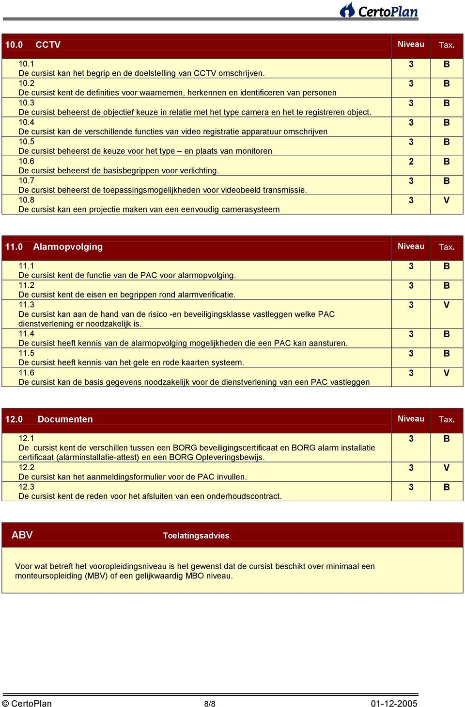 5 De cursist beheerst de keuze voor het type en plaats van monitoren 10.6 De cursist beheerst de basisbegrippen voor verlichting. 10.7 De cursist beheerst de toepassingsmogelijkheden voor videobeeld transmissie.