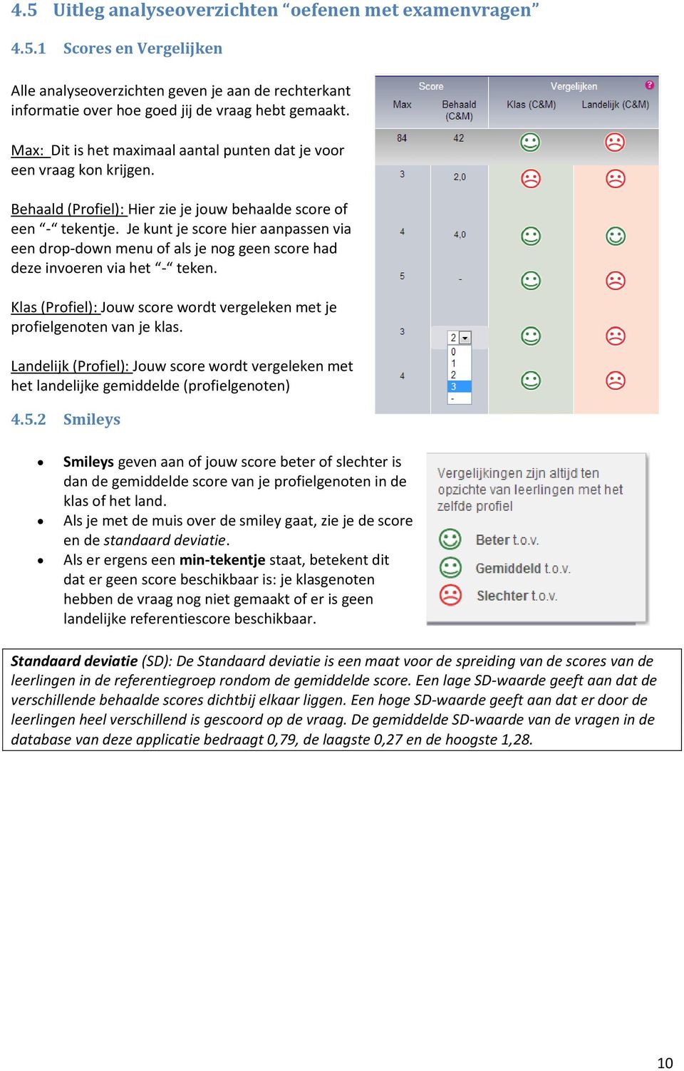 Je kunt je score hier aanpassen via een drop-down menu of als je nog geen score had deze invoeren via het - teken. Klas (Profiel): Jouw score wordt vergeleken met je profielgenoten van je klas.