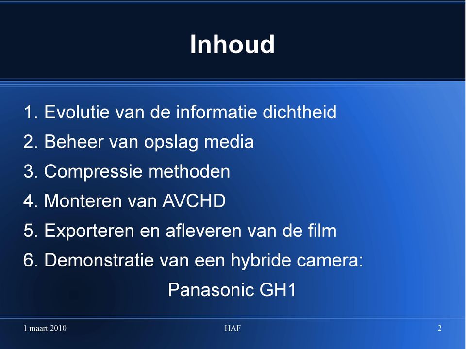 Monteren van AVCHD 5.