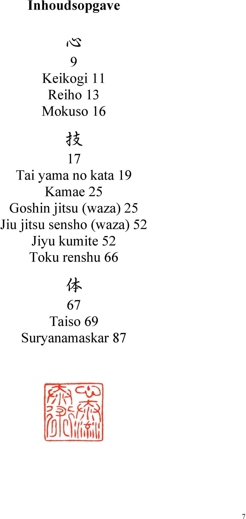 (waza) 25 Jiu jitsu sensho (waza) 52 Jiyu kumite