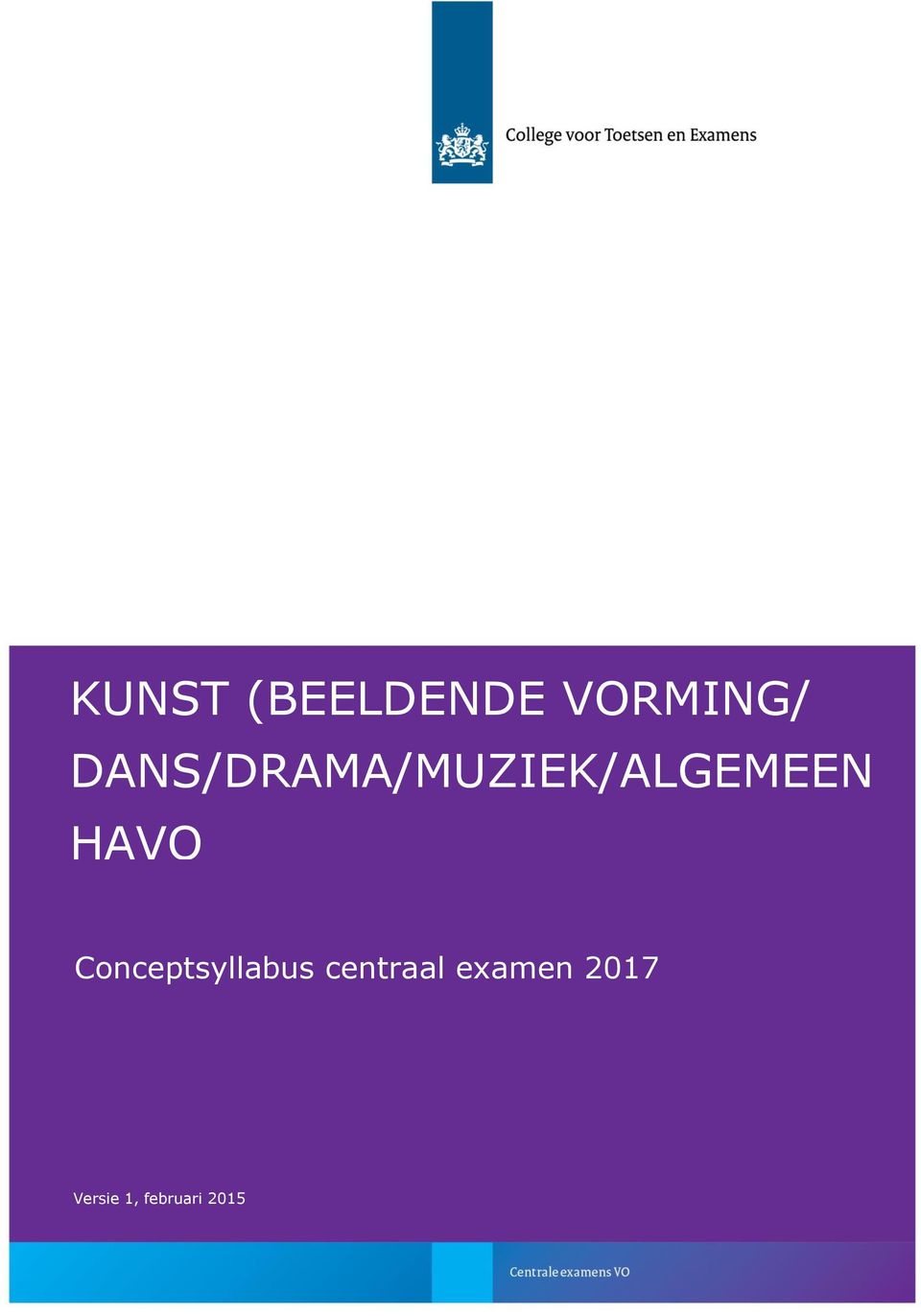 HAVO Conceptsyllabus centraal