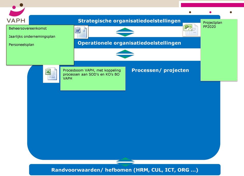 organisatiedoelstellingen Projectplan PP2020 Procesboom VAPH, met