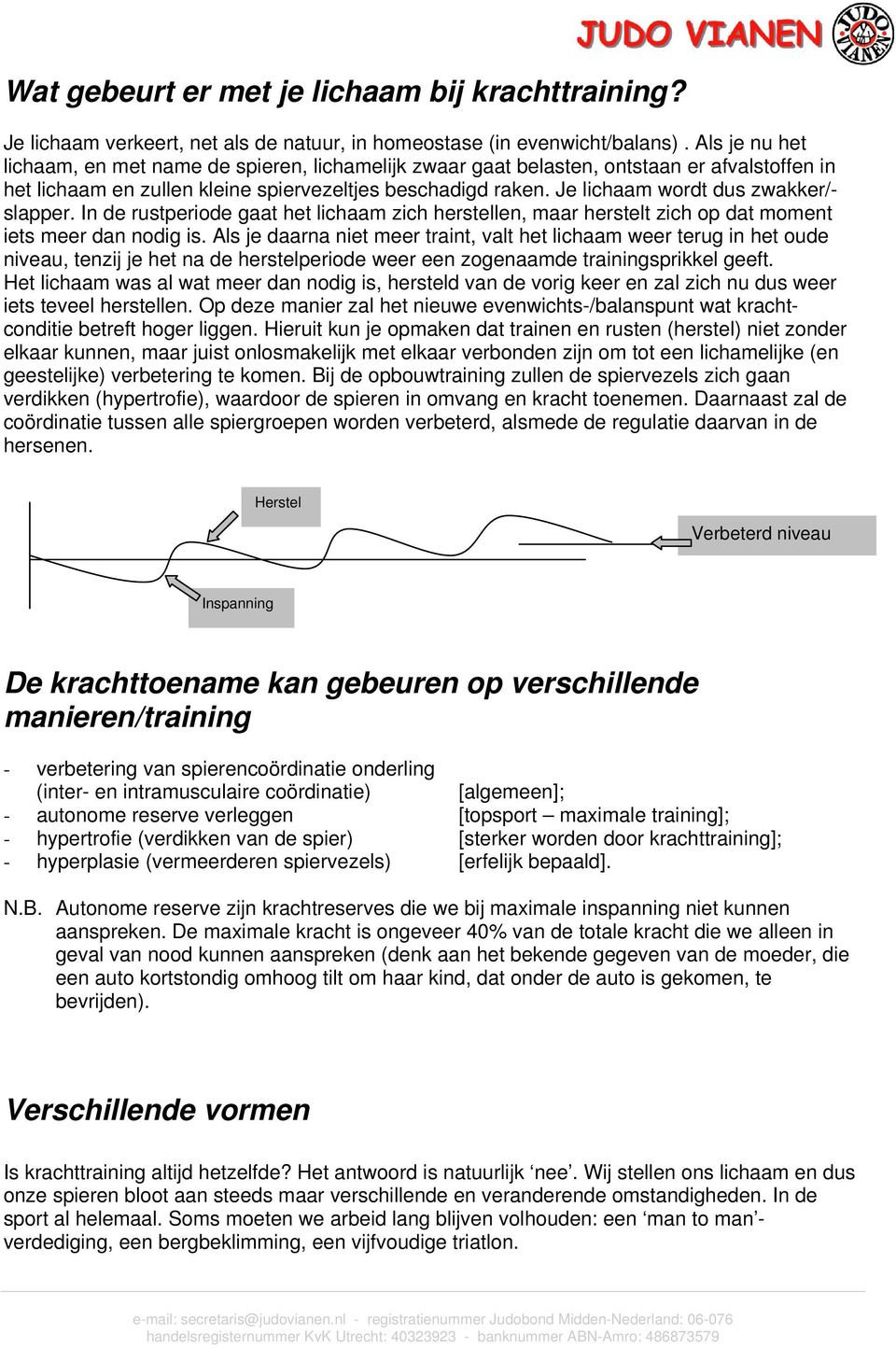 Je lichaam wordt dus zwakker/- slapper. In de rustperiode gaat het lichaam zich herstellen, maar herstelt zich op dat moment iets meer dan nodig is.