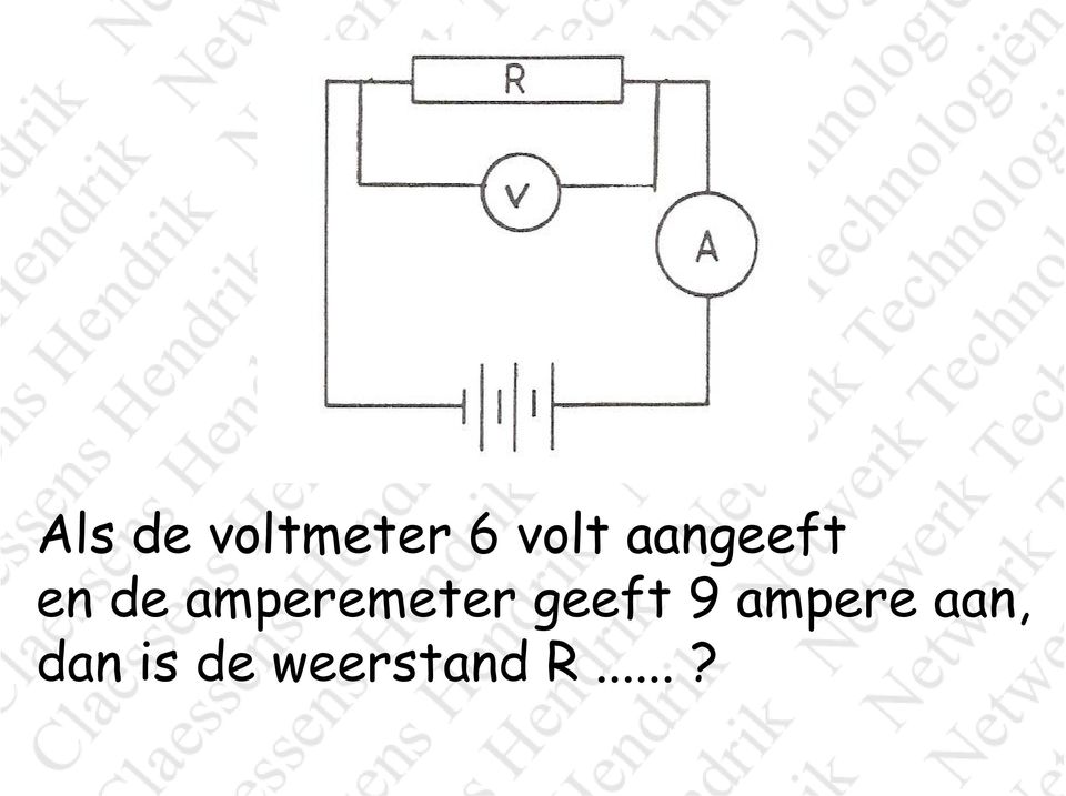 amperemeter geeft 9