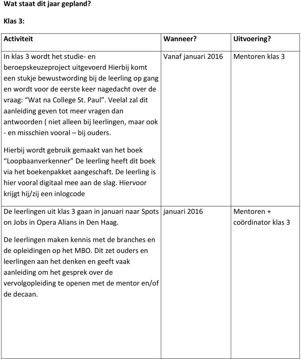 Paul. Veelal zal dit aanleiding geven tot meer vragen dan antwoorden ( niet alleen bij leerlingen, maar ook - en misschien vooral bij ouders.