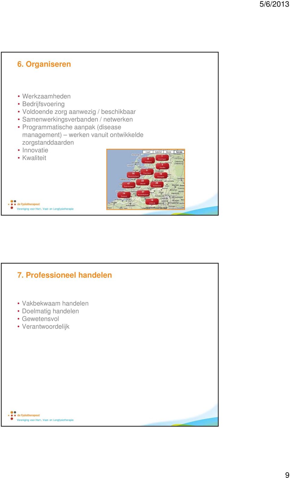 management) werken vanuit ontwikkelde zorgstanddaarden Innovatie Kwaliteit 7.