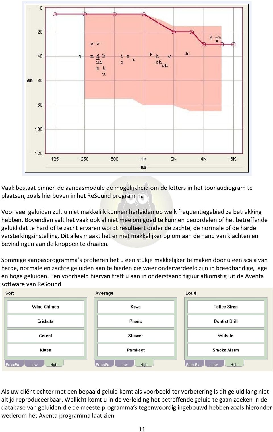 Bovendien valt het vaak ook al niet mee om goed te kunnen beoordelen of het betreffende geluid dat te hard of te zacht ervaren wordt resulteert onder de zachte, de normale of de harde