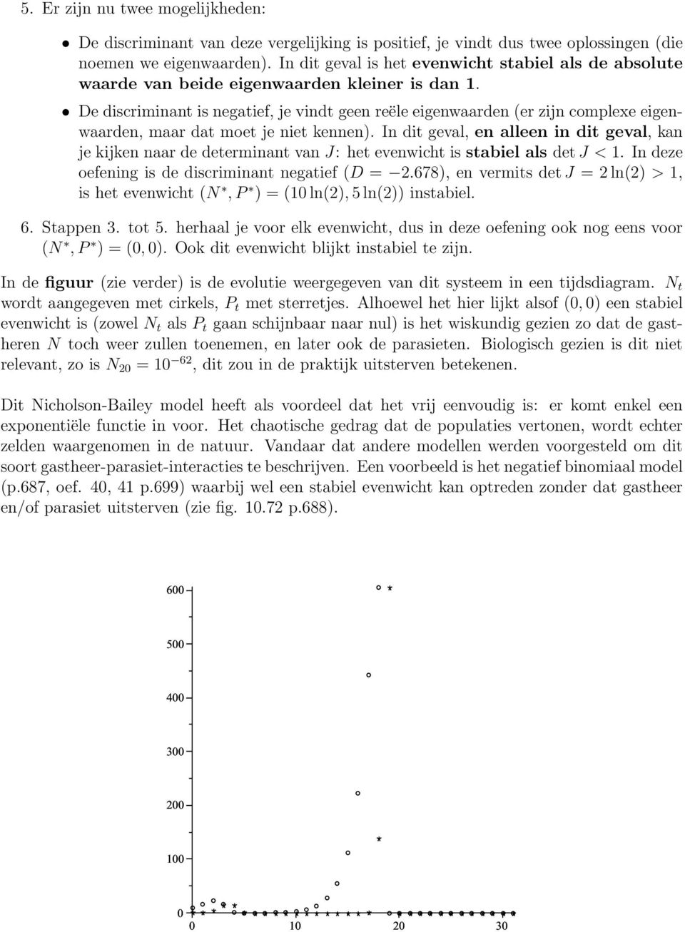 De discriminant is negatief, je vindt geen reële eigenwaarden er zijn complexe eigenwaarden, maar dat moet je niet kennen.