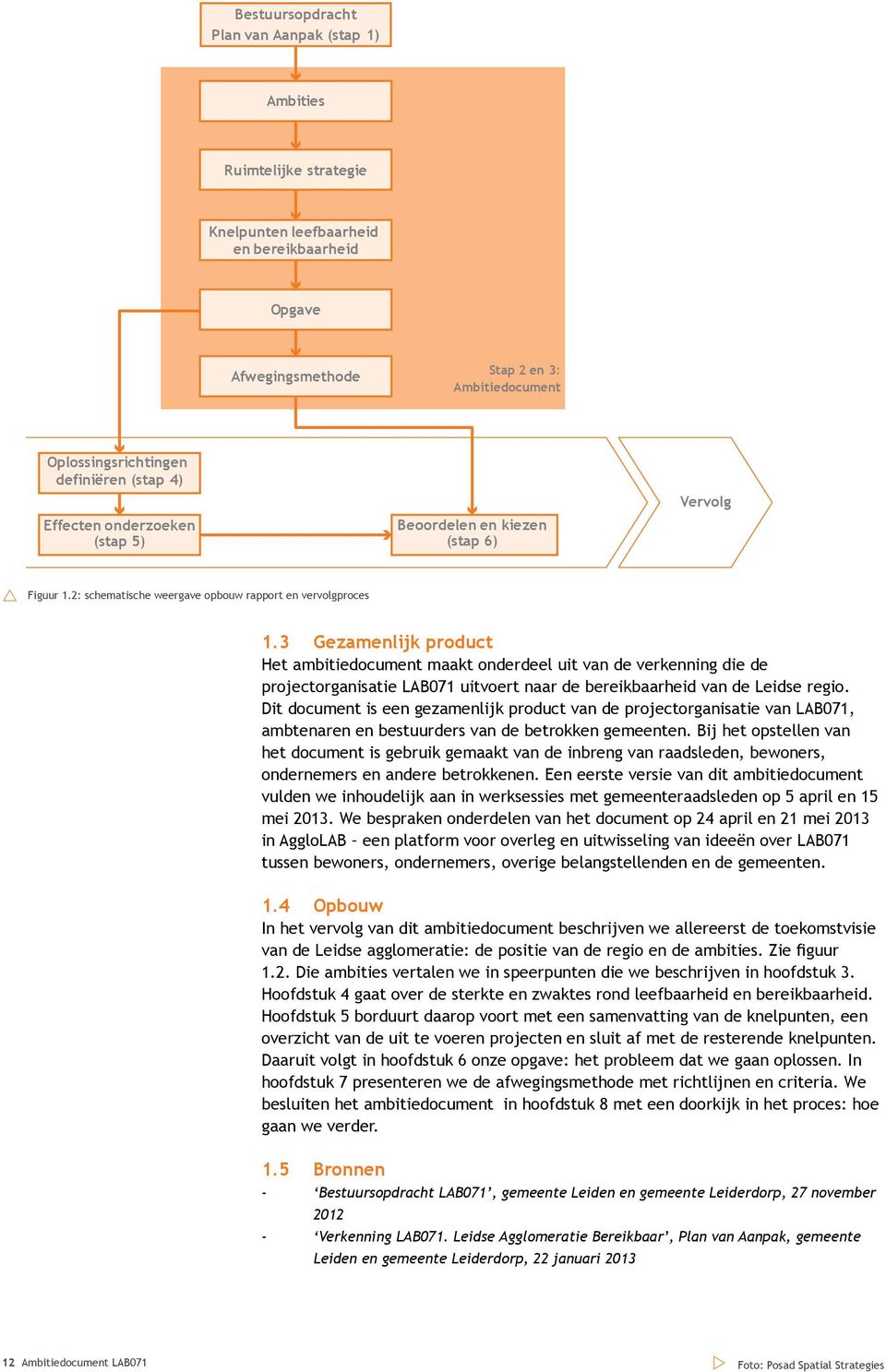 3 Gezamenlijk product Het ambitiedocument maakt onderdeel uit van de verkenning die de projectorganisatie LAB071 uitvoert naar de bereikbaarheid van de Leidse regio.