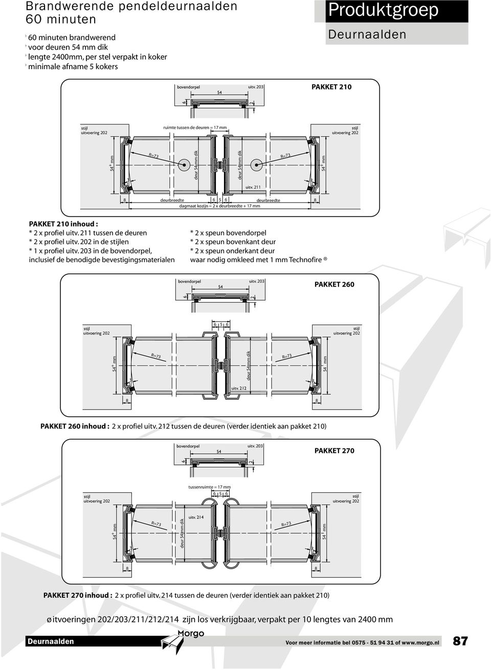 bovenkant deur * 1 x profiel 0 in de bovendorpel, * x speun onderkant deur inclusief de benodigde bevestigingsmaterialen waar nodig omkleed met 1 mm Technofire 0 54 PAKKET 0 0 5 0 54 + mm 1 54 mm