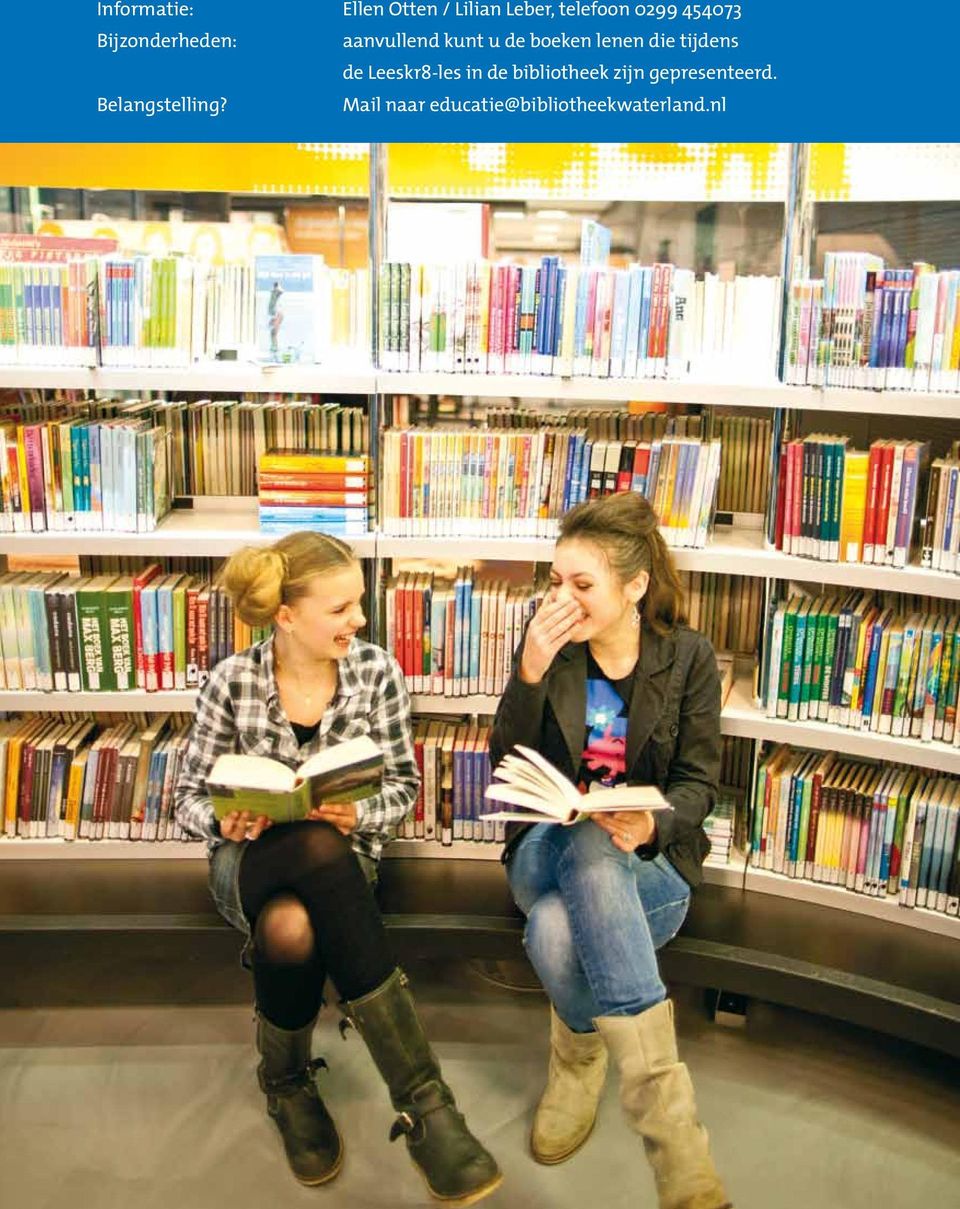 die tijdens de Leeskr8-les in de bibliotheek zijn