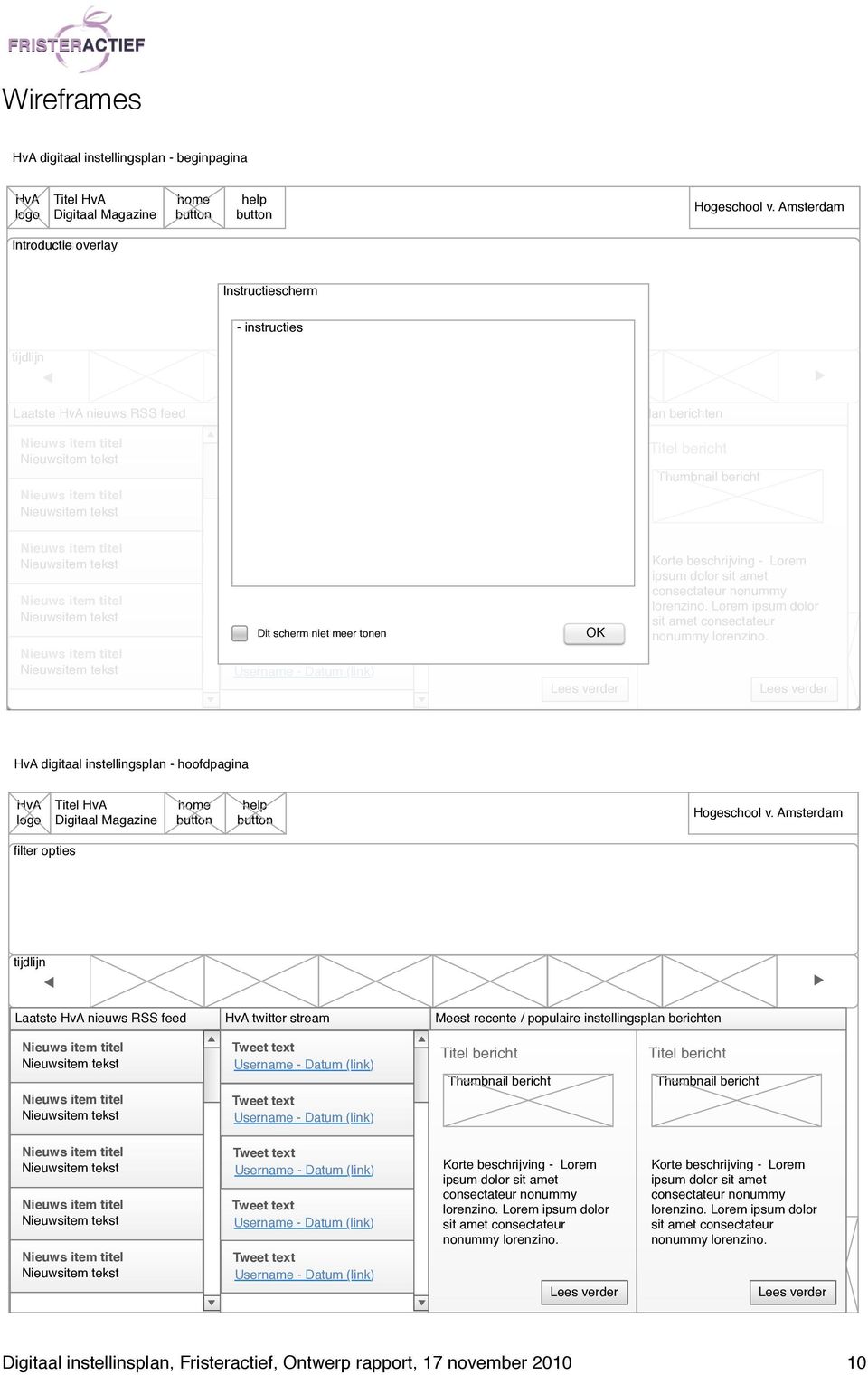 instellingsplan berichten Dit scherm niet meer tonen OK HvA digitaal instellingsplan - hoofdpagina HvA logo Titel HvA Digitaal Magazine home button help button