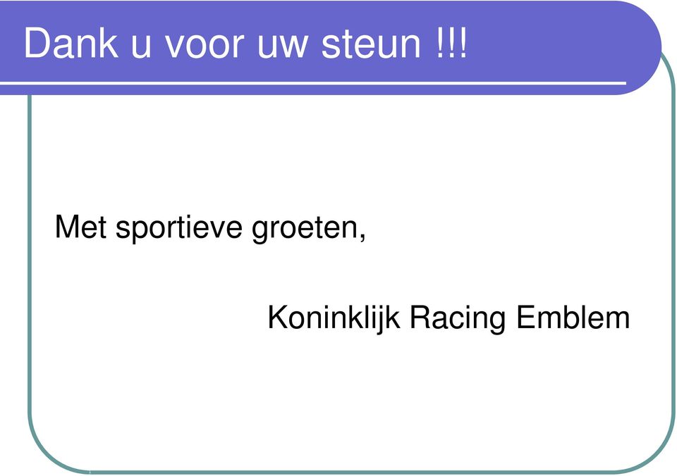 !! Met sportieve