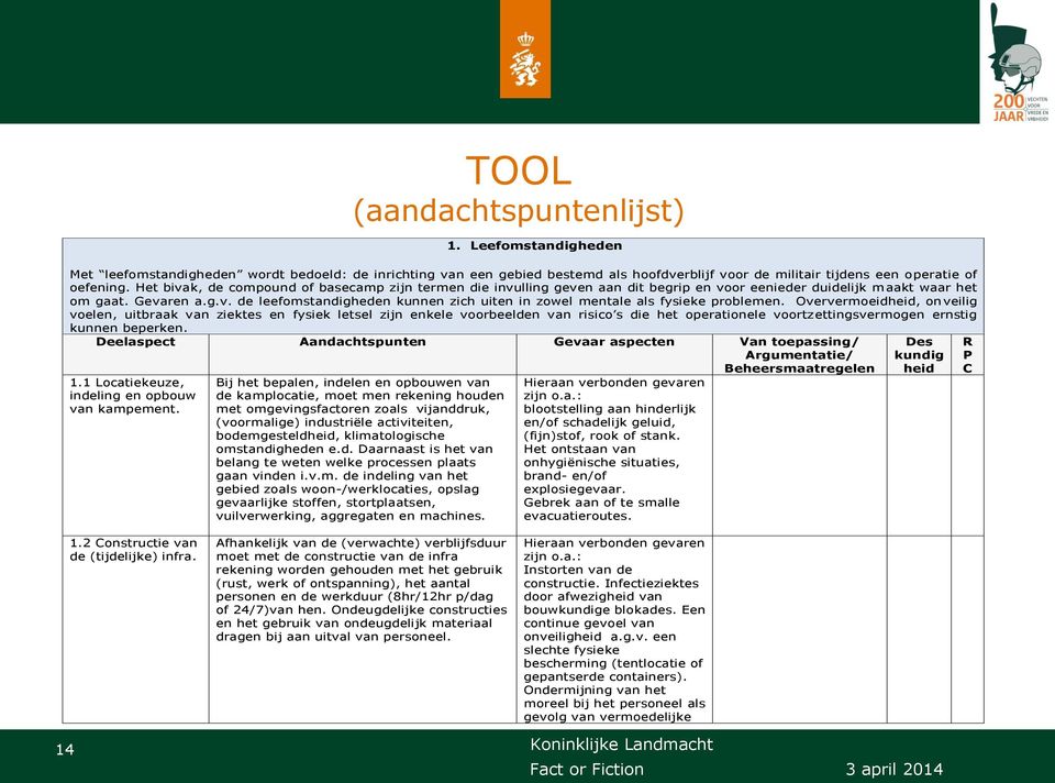 Oververmoeidheid, onveilig voelen, uitbraak van ziektes en fysiek letsel zijn enkele voorbeelden van risico s die het operationele voortzettingsvermogen ernstig kunnen beperken.