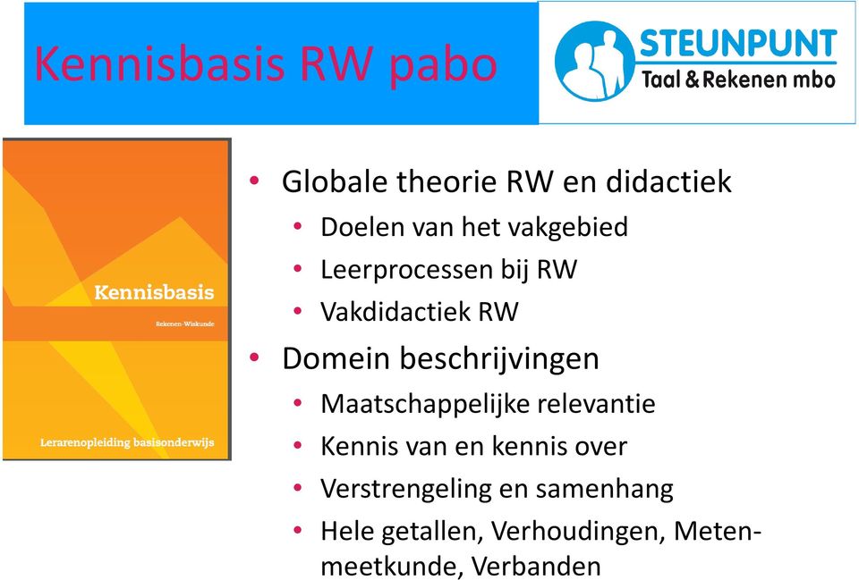 beschrijvingen Maatschappelijke relevantie Kennis van en kennis