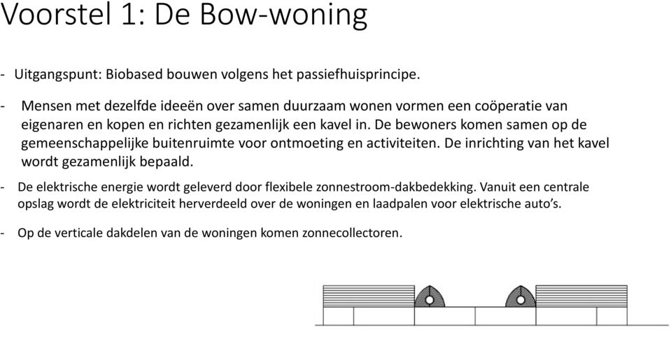 De bewoners komen samen op de gemeenschappelijke buitenruimte voor ontmoeting en activiteiten. De inrichting van het kavel wordt gezamenlijk bepaald.