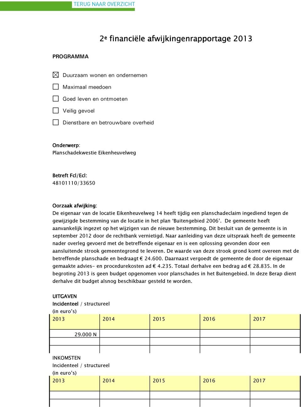 Naar aanleiding van deze uitspraak heeft de gemeente nader overleg gevoerd met de betreffende eigenaar en is een oplossing gevonden door een aansluitende strook gemeentegrond te leveren.