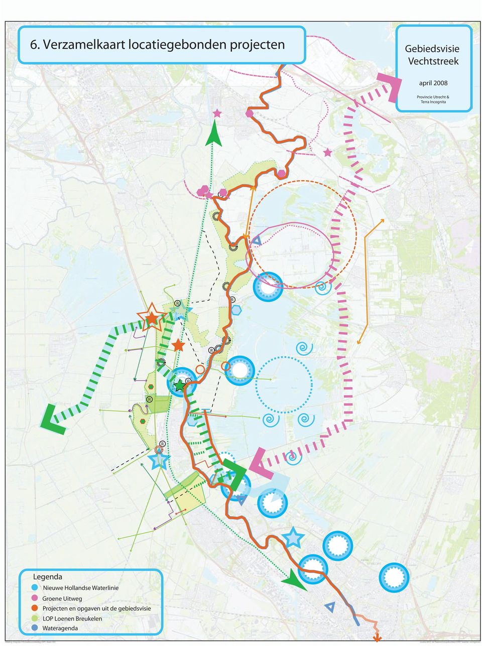 locatiegebonden Waterlinie projecten Landschapsontwikkelingsplan (ster- Projecten en