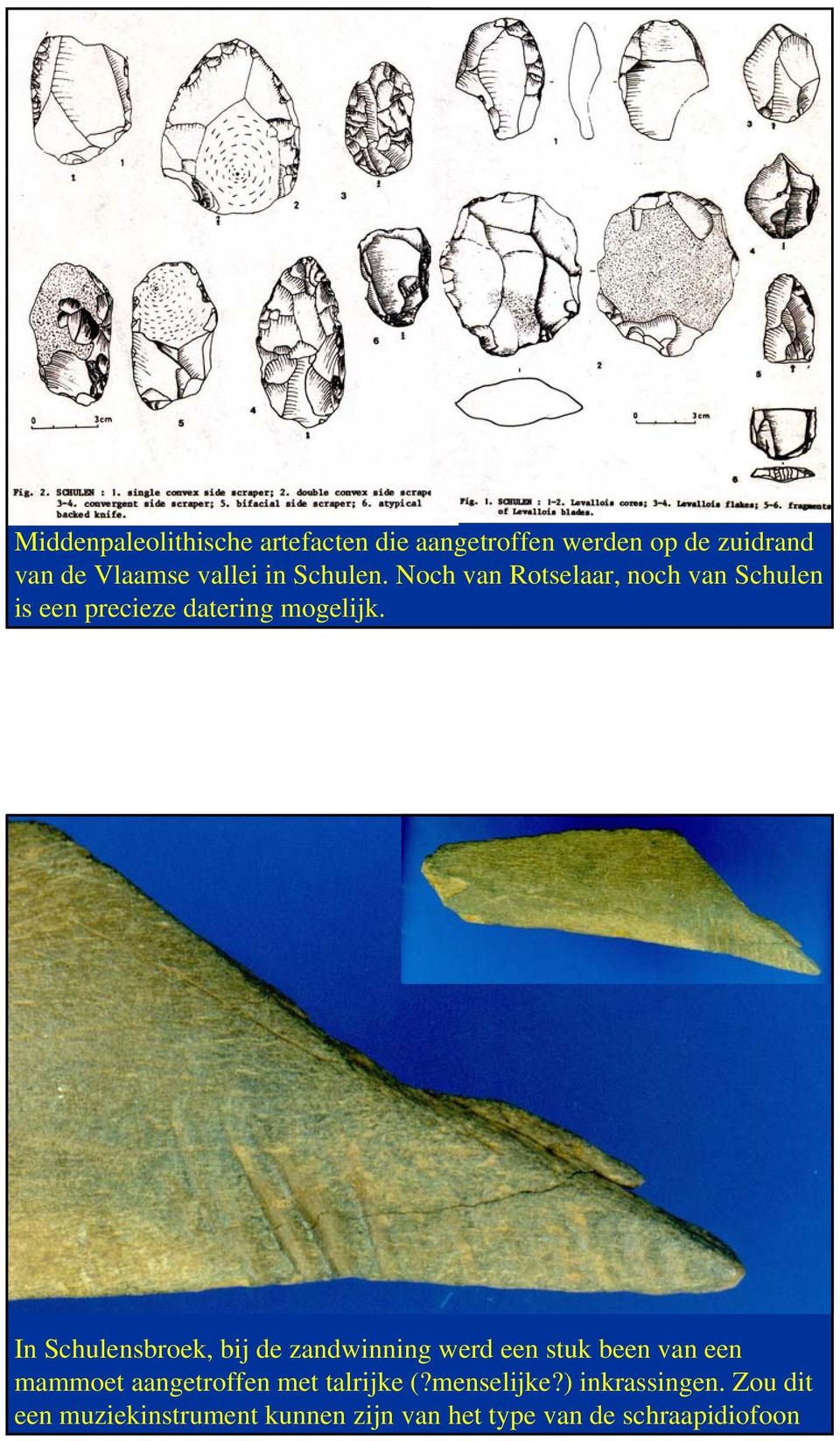 In Schulensbroek, bij de zandwinning werd een stuk been van een mammoet aangetroffen met