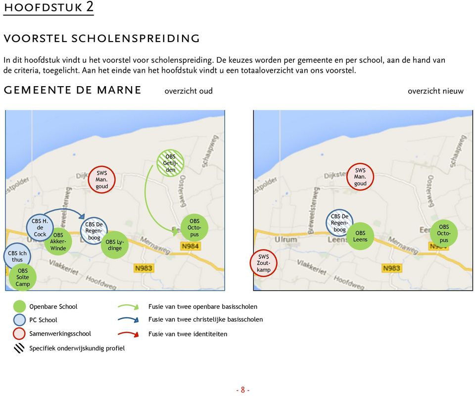 Aan het einde van het hoofdstuk vindt u een totaaloverzicht van ons voorstel. gemeente de marne overzicht oud overzicht nieuw Man. goud Getijden Man.