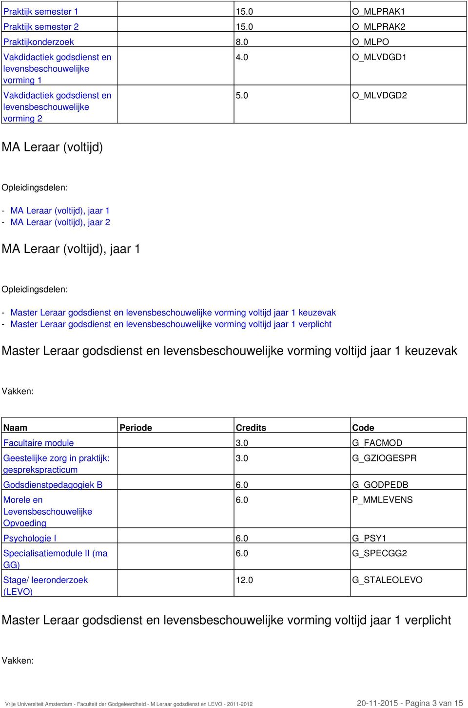 0 O_MLVDGD2 Opleidingsdelen: MA Leraar (voltijd), jaar 1 MA Leraar (voltijd), jaar 2 MA Leraar (voltijd), jaar 1 Opleidingsdelen: Master Leraar godsdienst en levensbeschouwelijke vorming voltijd jaar