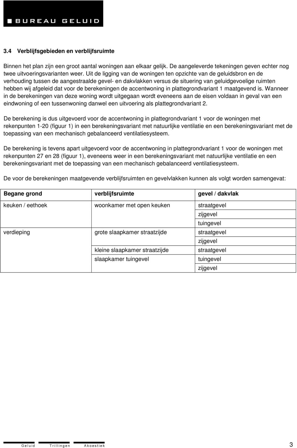 voor de berekeningen de accentwoning in plattegrondvariant 1 maatgevend is.