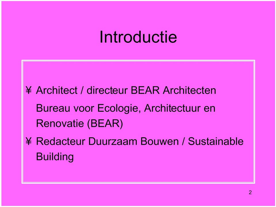 Architectuur en Renovatie (BEAR)