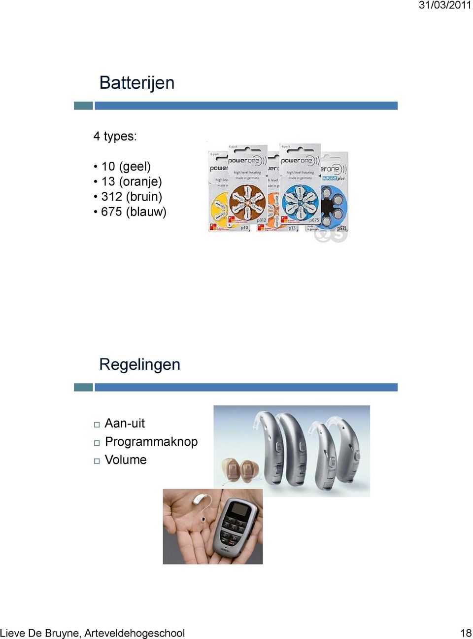 Regelingen Aan-uit Programmaknop