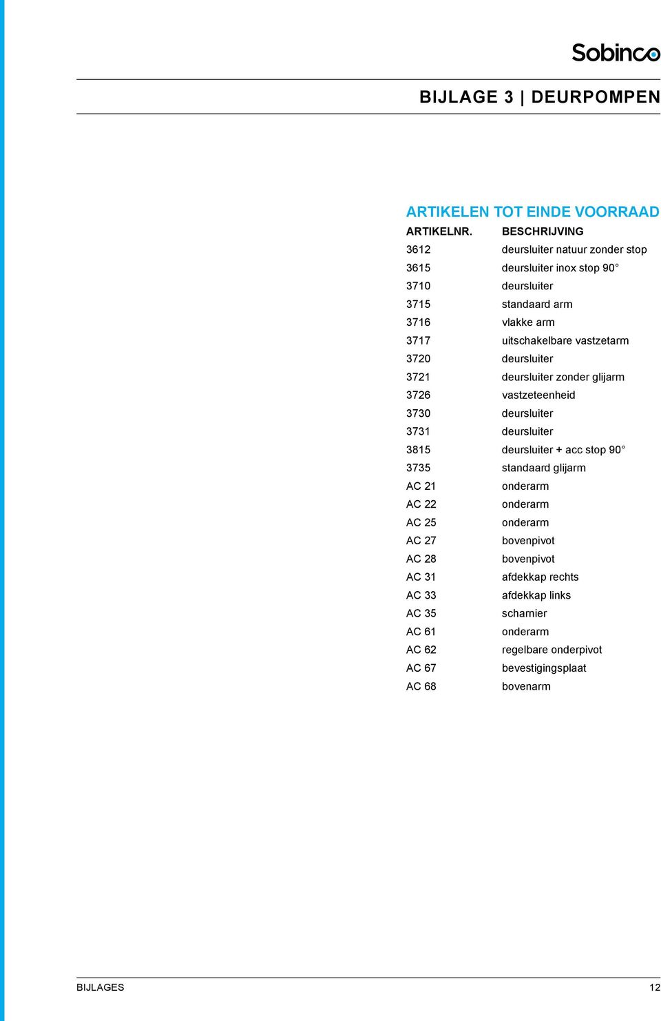 vastzetarm 3720 deursluiter 3721 deursluiter zonder glijarm 3726 vastzeteenheid 3730 deursluiter 3731 deursluiter 3815 deursluiter + acc stop 90 3735