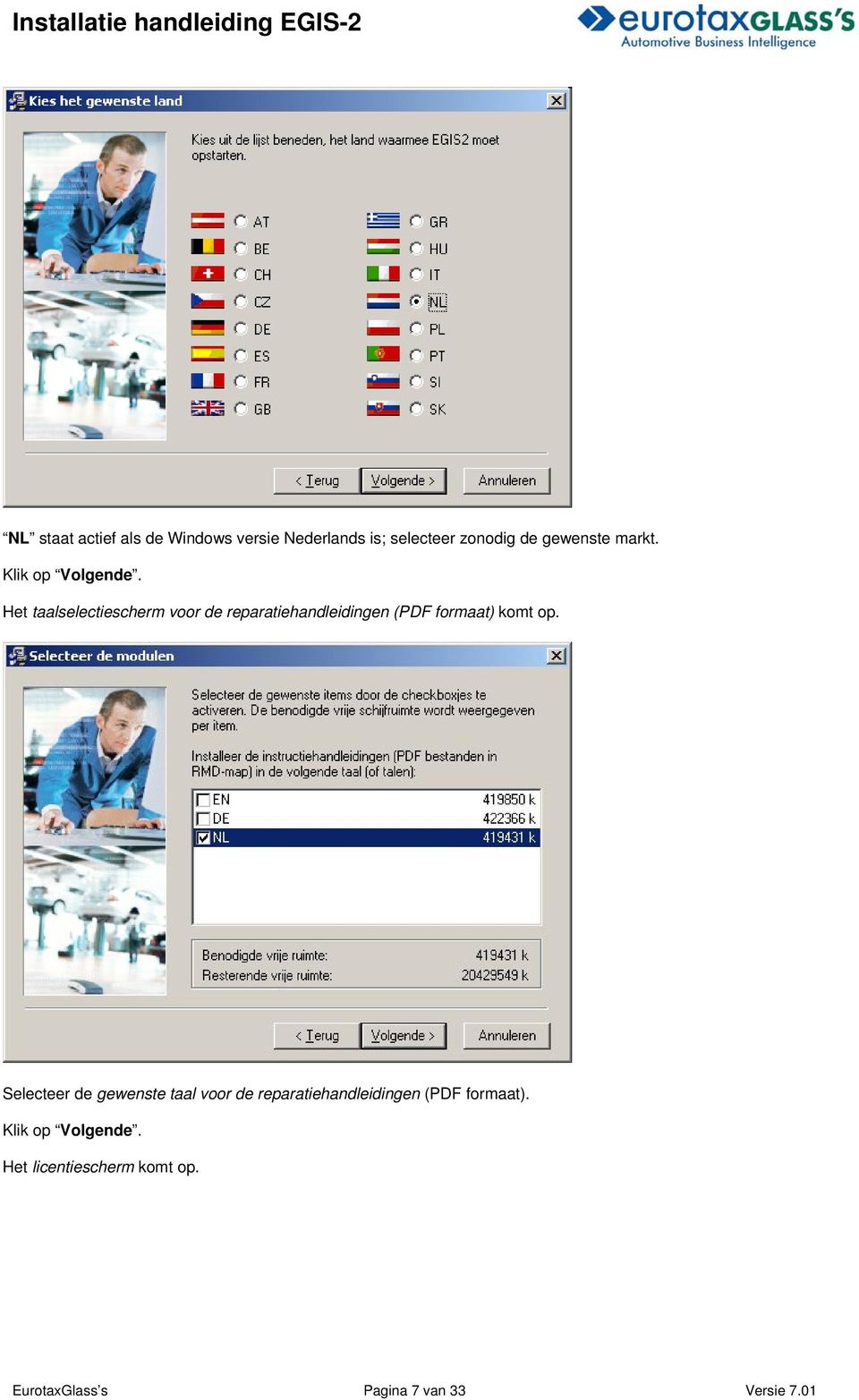 Het taalselectiescherm voor de reparatiehandleidingen (PDF formaat) komt op.