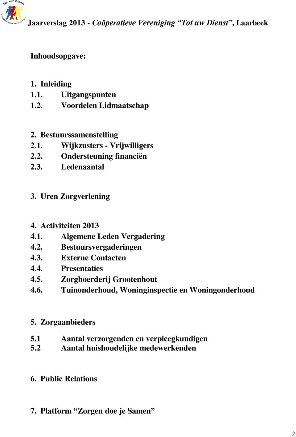 4. Presentaties 4.5. Zorgboerderij Grootenhout 4.6. Tuinonderhoud, Woninginspectie en Woningonderhoud 5. Zorgaanbieders 5.