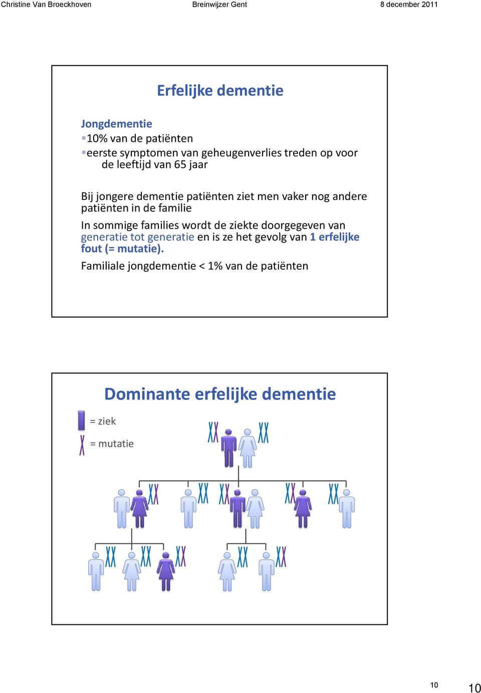 sommige families wordt de ziekte doorgegeven van generatie tot generatie en is ze het gevolg van 1 erfelijke