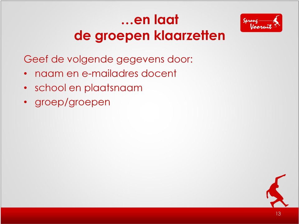 naam en e-mailadres docent