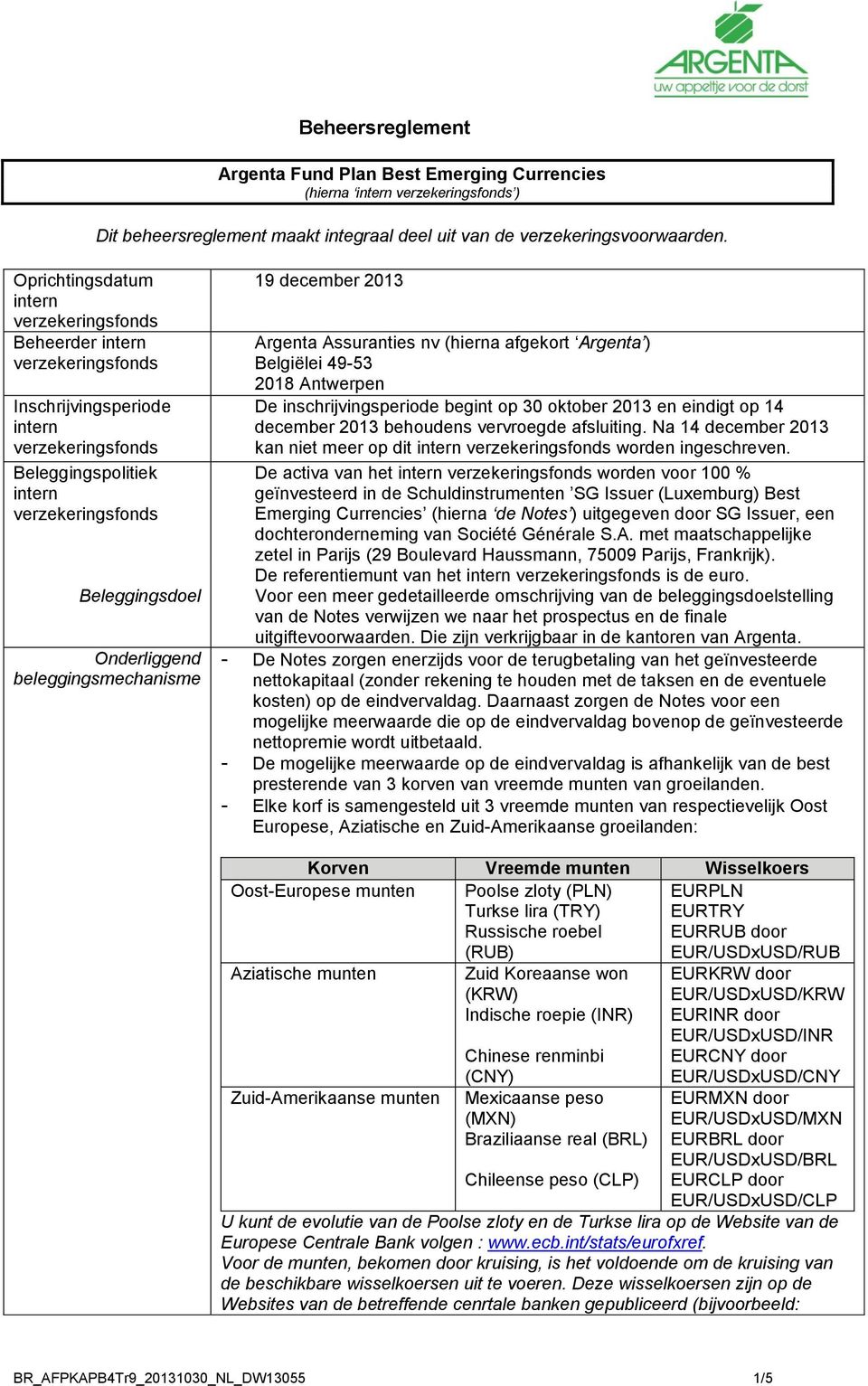 2018 Antwerpen De inschrijvingsperiode begint op 30 oktober 2013 en eindigt op 14 december 2013 behoudens vervroegde afsluiting. Na 14 december 2013 kan niet meer op dit worden ingeschreven.