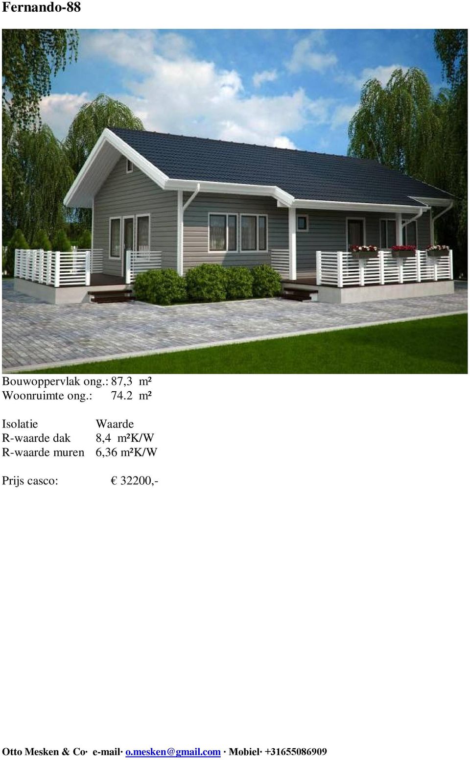 2 m² Isolatie Waarde R-waarde dak 8,4