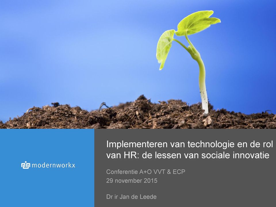 innovatie Conferentie A+O VVT & ECP