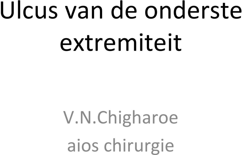 extremiteit V.N.