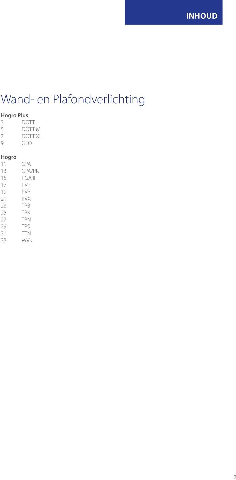 11 GPA 13 GPA/PK 15 PGA II 17 PVP 19 PVR 21