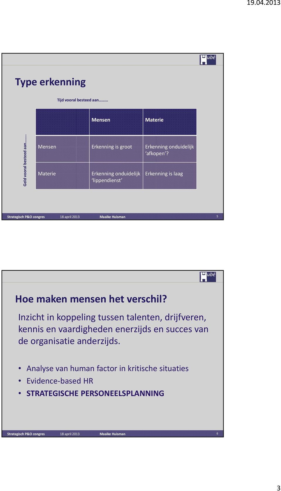 Materie Erkenning onduidelijk lippendienst Erkenning is laag 5 Hoe maken mensen het verschil?