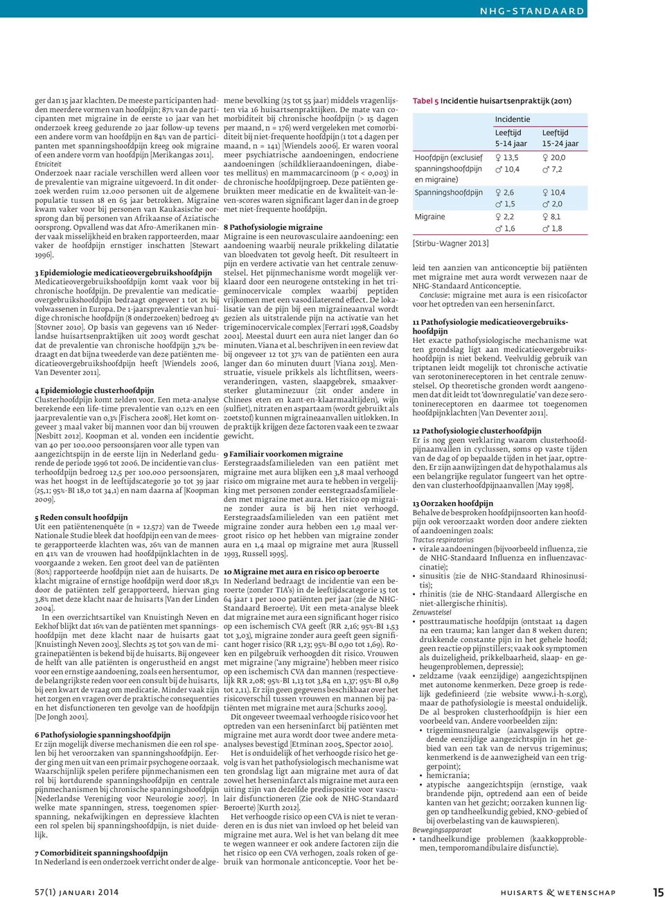 Uit een meta-analyse bleek dat migraine met aura een significant hoger risico op een ischemisch CVA geeft (RR 2,16; 95%-BI 1,53 tot 3,03), migraine zonder aura geeft geen significant hoger risico (RR