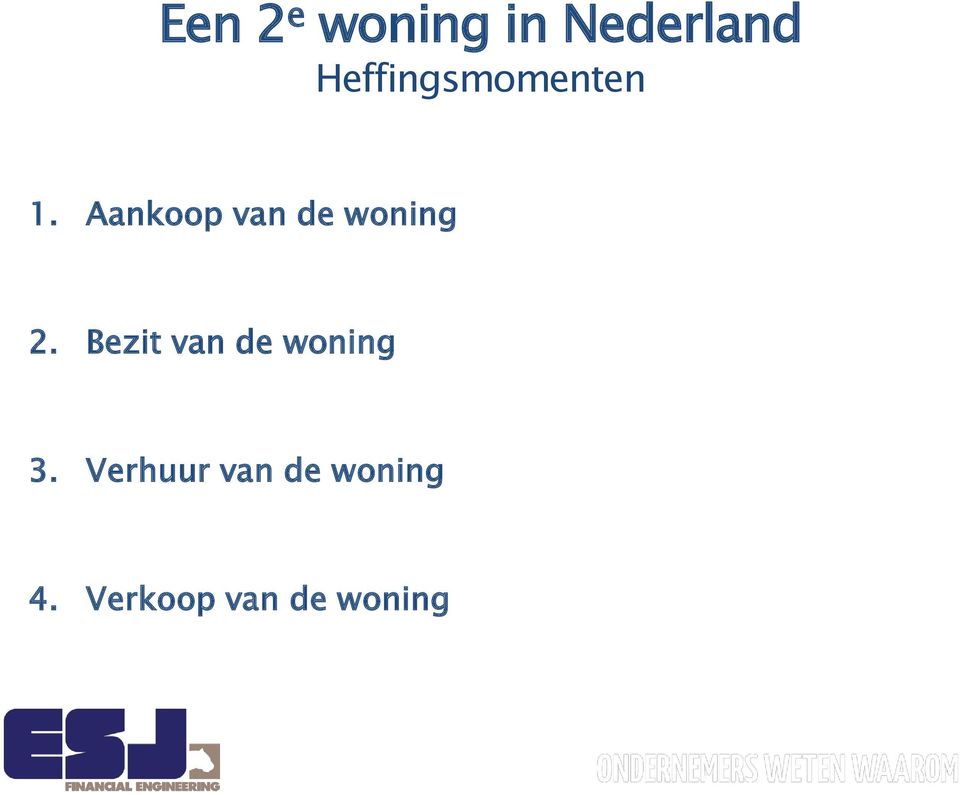 Aankoop van de woning 2.